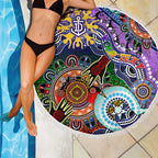 Custom NAIDOC Week 2024 Fremantle Dockers Freo Beach Blanket Australia Aboriginal Dot Painting
