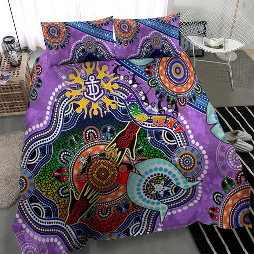 Custom NAIDOC Week 2024 Fremantle Dockers Freo Bedding Set Australia Aboriginal Dot Painting