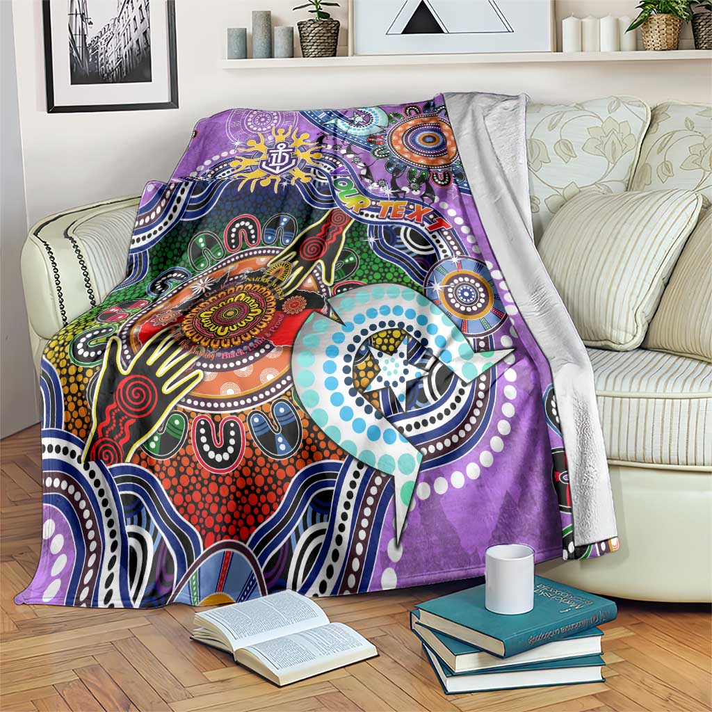 Custom NAIDOC Week 2024 Fremantle Dockers Freo Blanket Australia Aboriginal Dot Painting