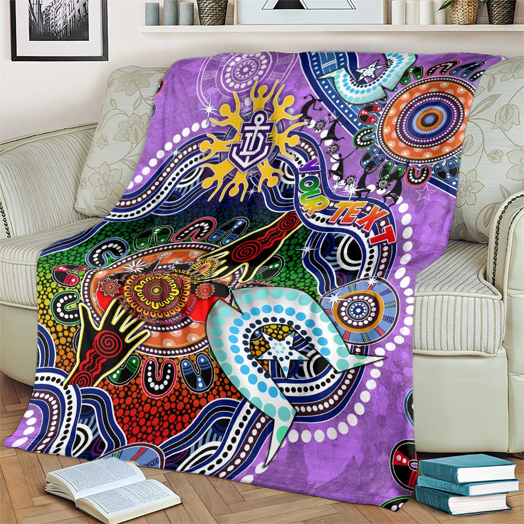 Custom NAIDOC Week 2024 Fremantle Dockers Freo Blanket Australia Aboriginal Dot Painting