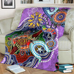 Custom NAIDOC Week 2024 Fremantle Dockers Freo Blanket Australia Aboriginal Dot Painting