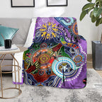 Custom NAIDOC Week 2024 Fremantle Dockers Freo Blanket Australia Aboriginal Dot Painting
