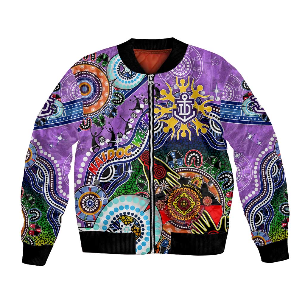 Custom NAIDOC Week 2024 Fremantle Dockers Freo Bomber Jacket Australia Aboriginal Dot Painting