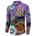Custom NAIDOC Week 2024 Fremantle Dockers Freo Button Sweatshirt Australia Aboriginal Dot Painting