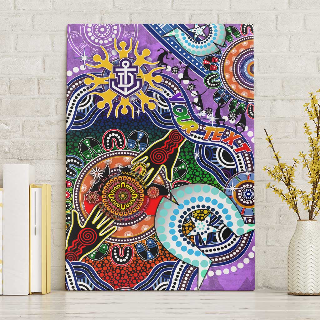 Custom NAIDOC Week 2024 Fremantle Dockers Freo Canvas Wall Art Australia Aboriginal Dot Painting
