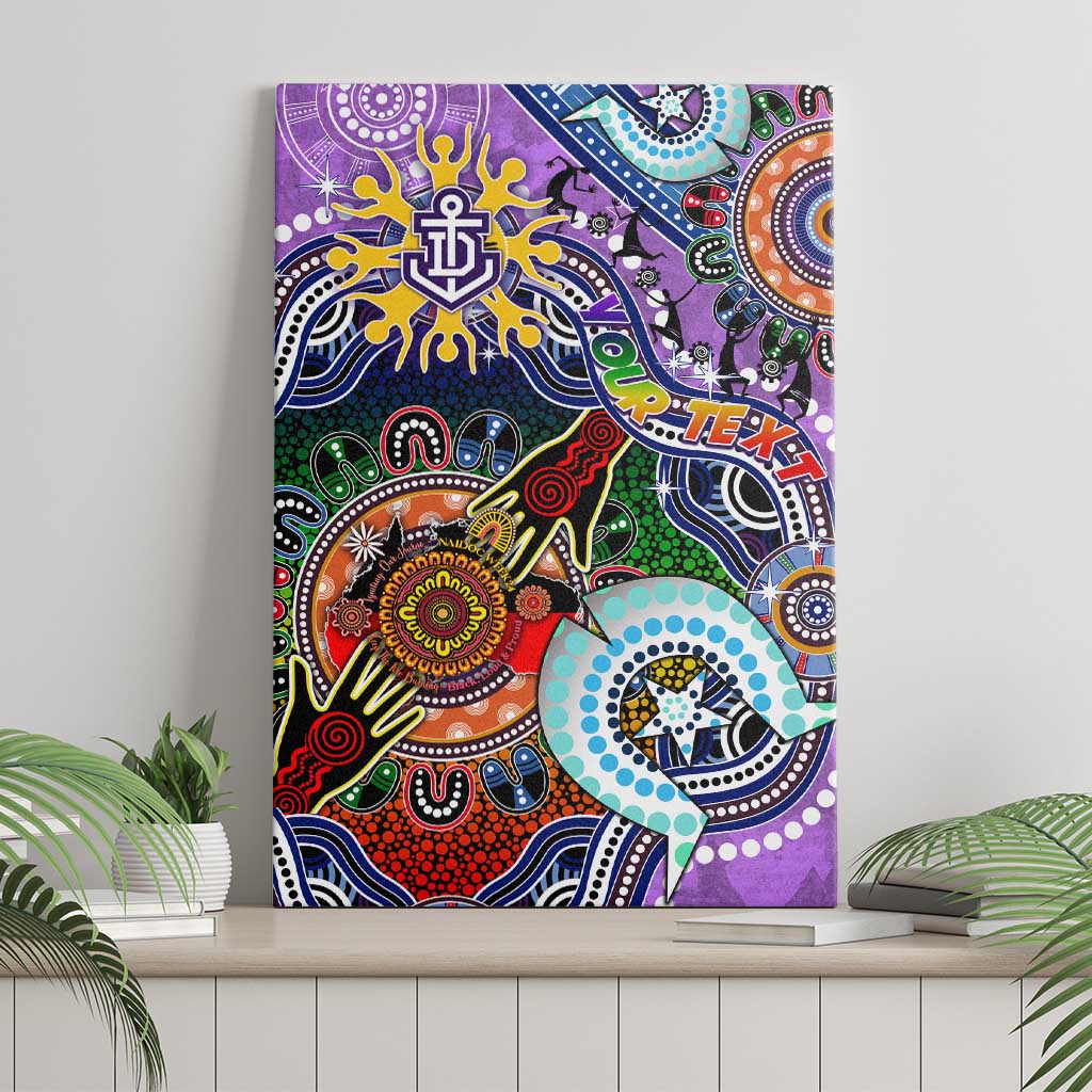 Custom NAIDOC Week 2024 Fremantle Dockers Freo Canvas Wall Art Australia Aboriginal Dot Painting