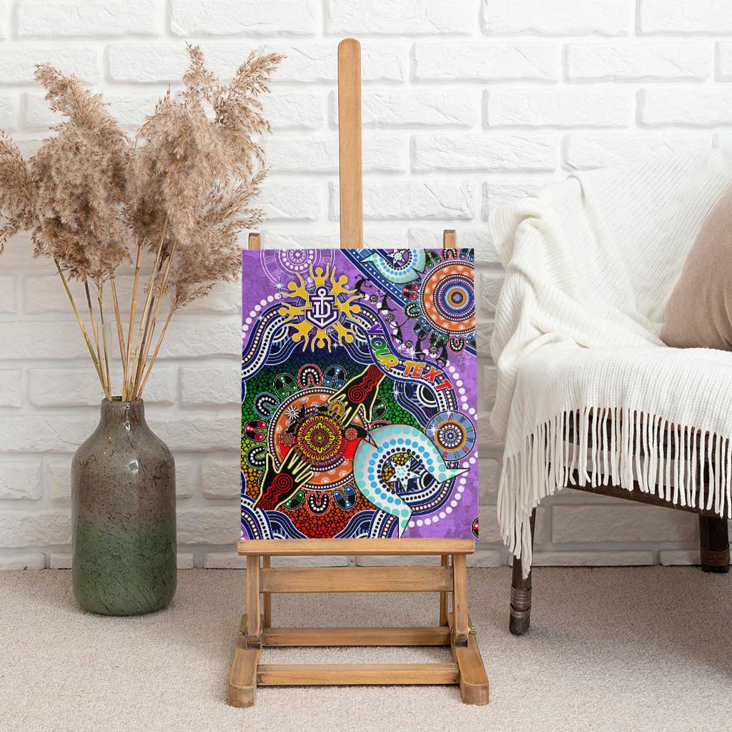 Custom NAIDOC Week 2024 Fremantle Dockers Freo Canvas Wall Art Australia Aboriginal Dot Painting