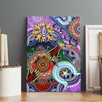 Custom NAIDOC Week 2024 Fremantle Dockers Freo Canvas Wall Art Australia Aboriginal Dot Painting