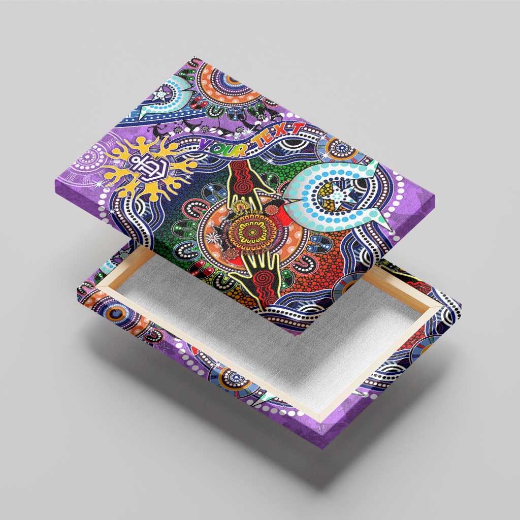 Custom NAIDOC Week 2024 Fremantle Dockers Freo Canvas Wall Art Australia Aboriginal Dot Painting