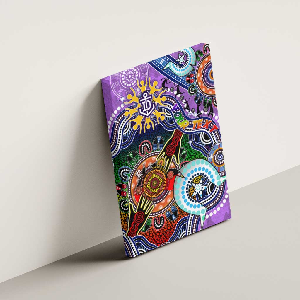 Custom NAIDOC Week 2024 Fremantle Dockers Freo Canvas Wall Art Australia Aboriginal Dot Painting