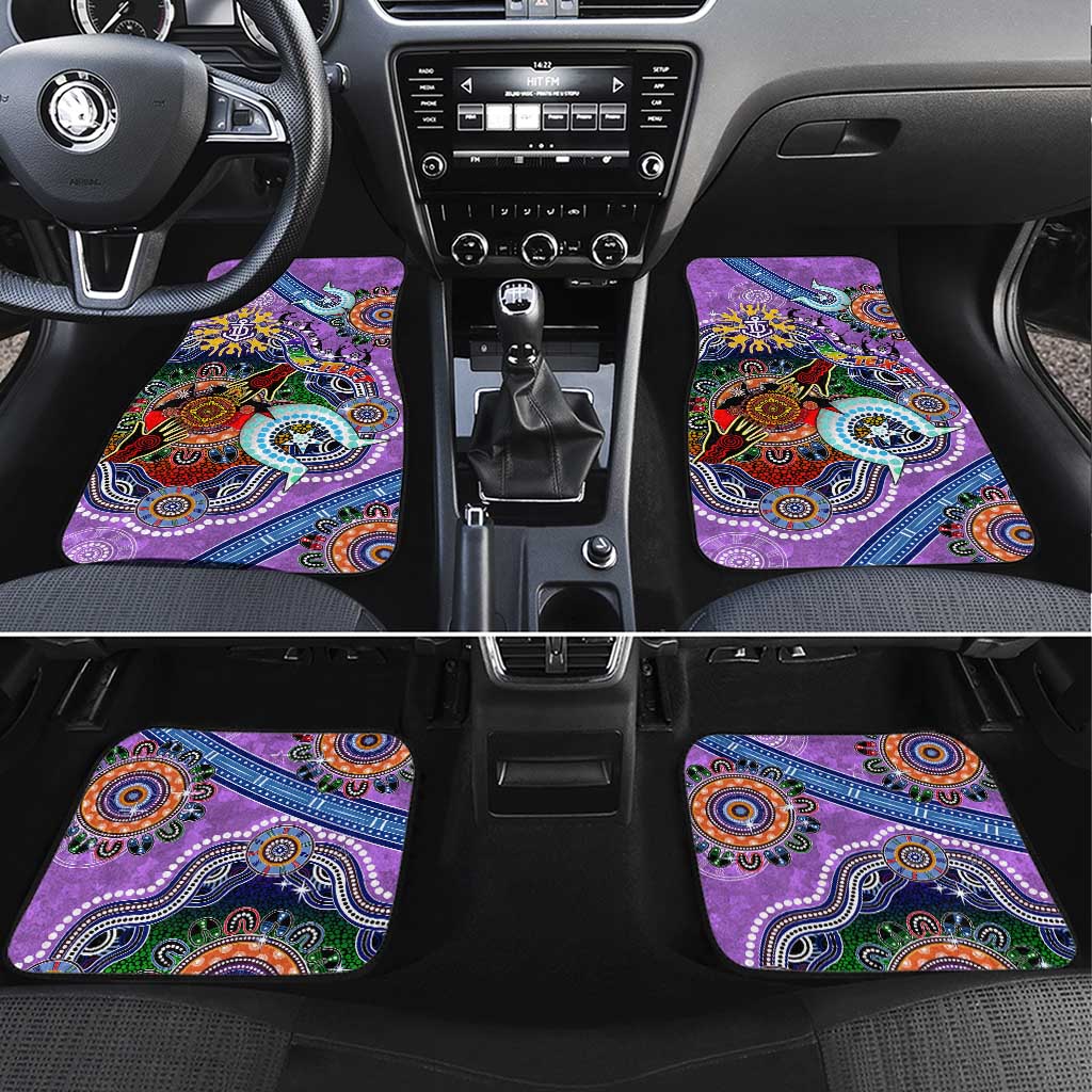 Custom NAIDOC Week 2024 Fremantle Dockers Freo Car Mats Australia Aboriginal Dot Painting