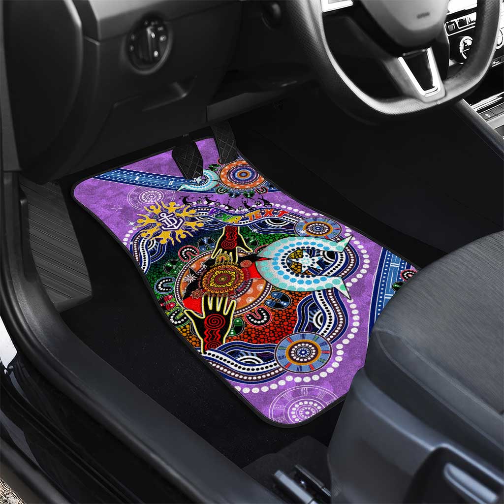 Custom NAIDOC Week 2024 Fremantle Dockers Freo Car Mats Australia Aboriginal Dot Painting