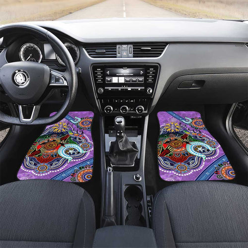 Custom NAIDOC Week 2024 Fremantle Dockers Freo Car Mats Australia Aboriginal Dot Painting