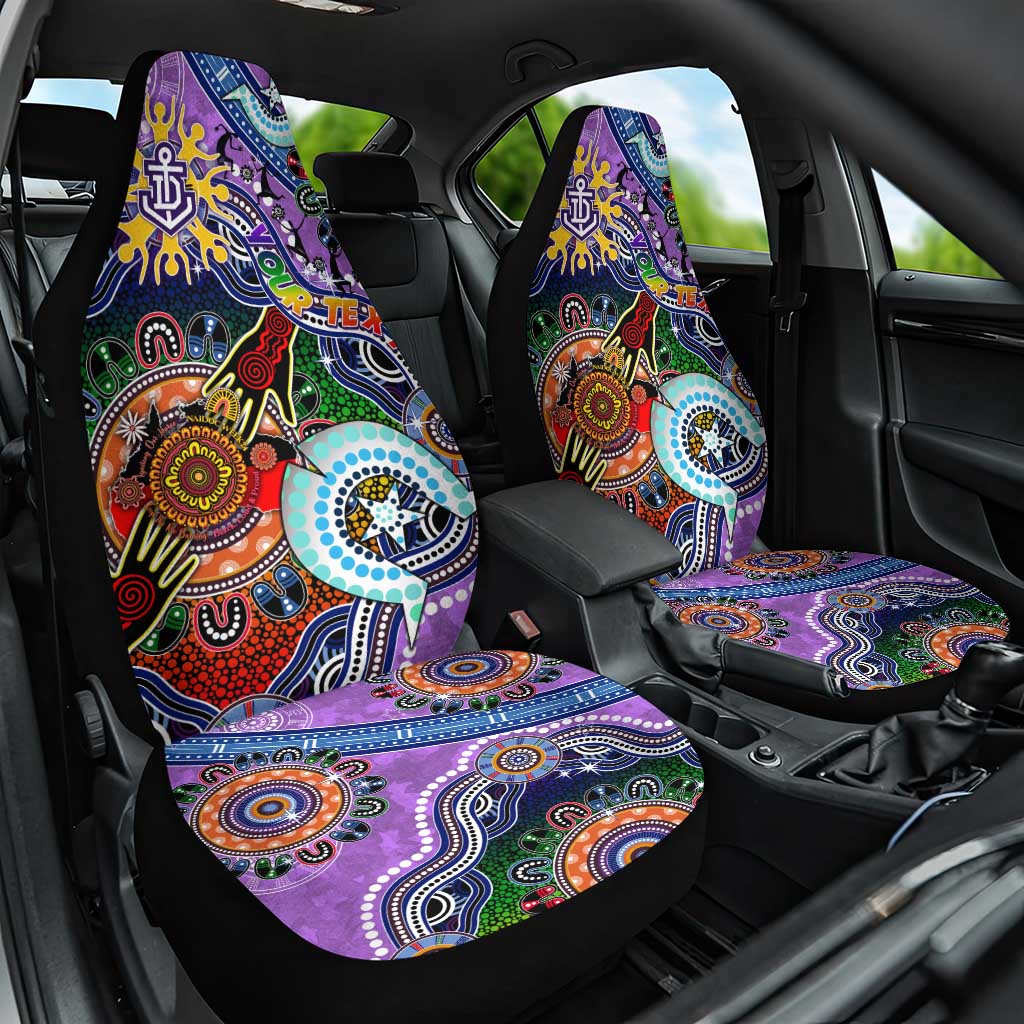 Custom NAIDOC Week 2024 Fremantle Dockers Freo Car Seat Cover Australia Aboriginal Dot Painting