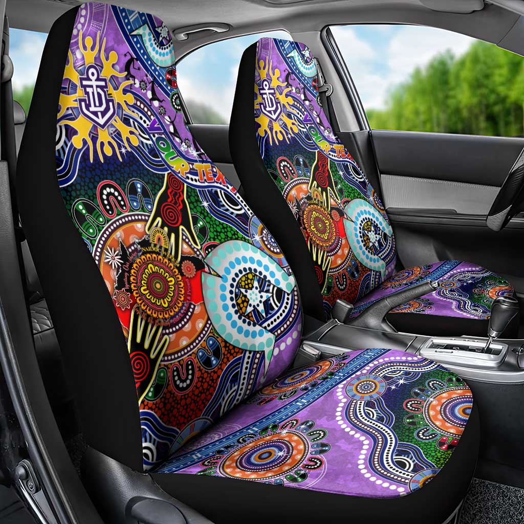 Custom NAIDOC Week 2024 Fremantle Dockers Freo Car Seat Cover Australia Aboriginal Dot Painting