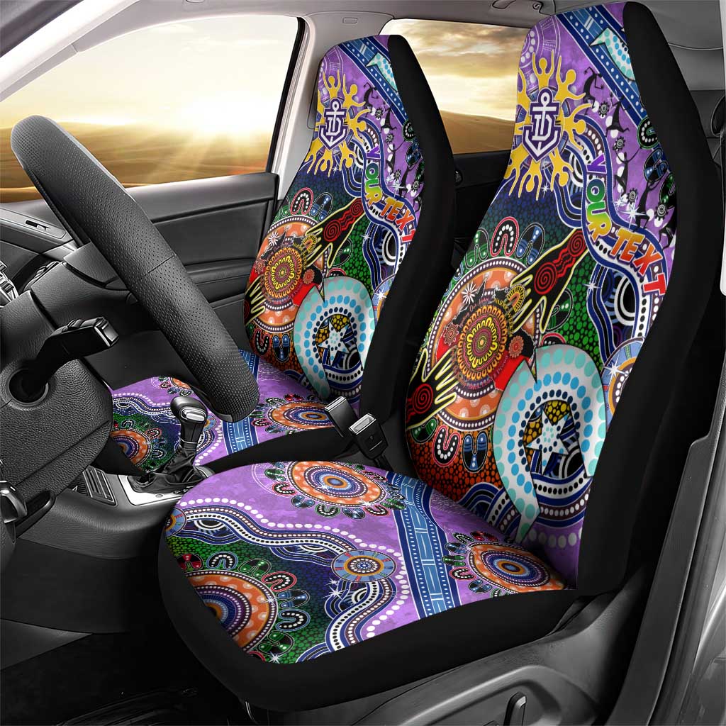 Custom NAIDOC Week 2024 Fremantle Dockers Freo Car Seat Cover Australia Aboriginal Dot Painting