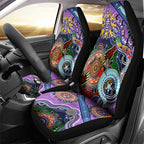 Custom NAIDOC Week 2024 Fremantle Dockers Freo Car Seat Cover Australia Aboriginal Dot Painting