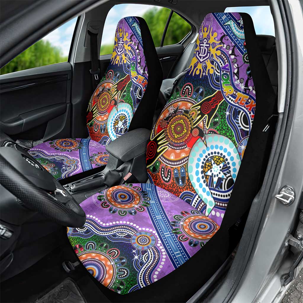 Custom NAIDOC Week 2024 Fremantle Dockers Freo Car Seat Cover Australia Aboriginal Dot Painting