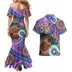 Custom NAIDOC Week 2024 Fremantle Dockers Freo Couples Matching Mermaid Dress and Hawaiian Shirt Australia Aboriginal Dot Painting