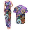 Custom NAIDOC Week 2024 Fremantle Dockers Freo Couples Matching Tank Maxi Dress and Hawaiian Shirt Australia Aboriginal Dot Painting