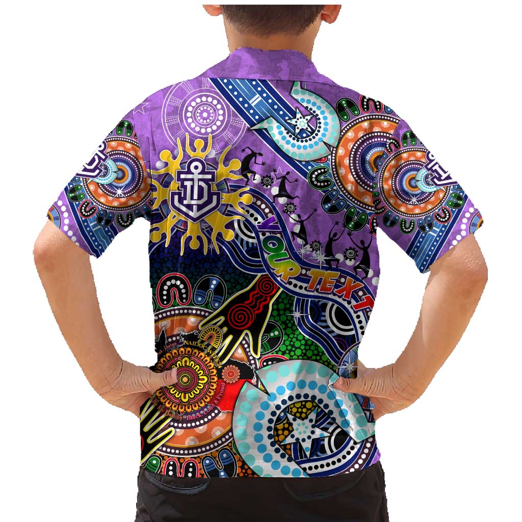 Custom NAIDOC Week 2024 Fremantle Dockers Freo Family Matching Mermaid Dress and Hawaiian Shirt Australia Aboriginal Dot Painting
