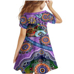 Custom NAIDOC Week 2024 Fremantle Dockers Freo Family Matching Mermaid Dress and Hawaiian Shirt Australia Aboriginal Dot Painting