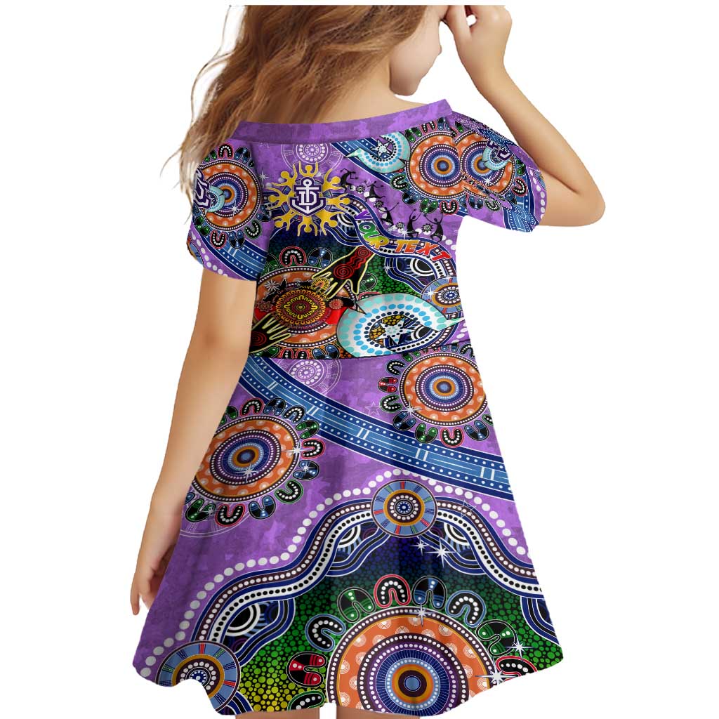 Custom NAIDOC Week 2024 Fremantle Dockers Freo Family Matching Mermaid Dress and Hawaiian Shirt Australia Aboriginal Dot Painting