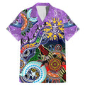 Custom NAIDOC Week 2024 Fremantle Dockers Freo Family Matching Mermaid Dress and Hawaiian Shirt Australia Aboriginal Dot Painting
