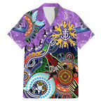Custom NAIDOC Week 2024 Fremantle Dockers Freo Family Matching Mermaid Dress and Hawaiian Shirt Australia Aboriginal Dot Painting