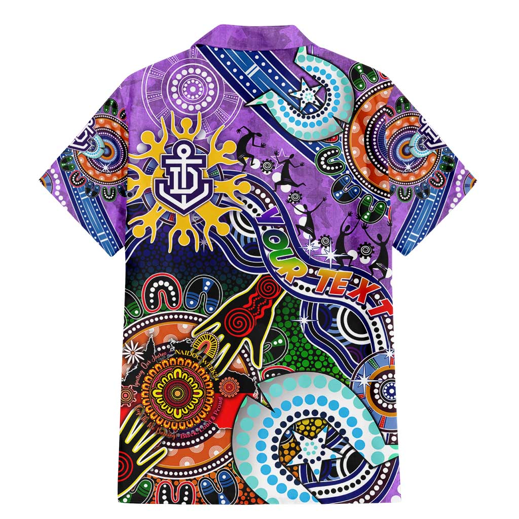 Custom NAIDOC Week 2024 Fremantle Dockers Freo Family Matching Mermaid Dress and Hawaiian Shirt Australia Aboriginal Dot Painting