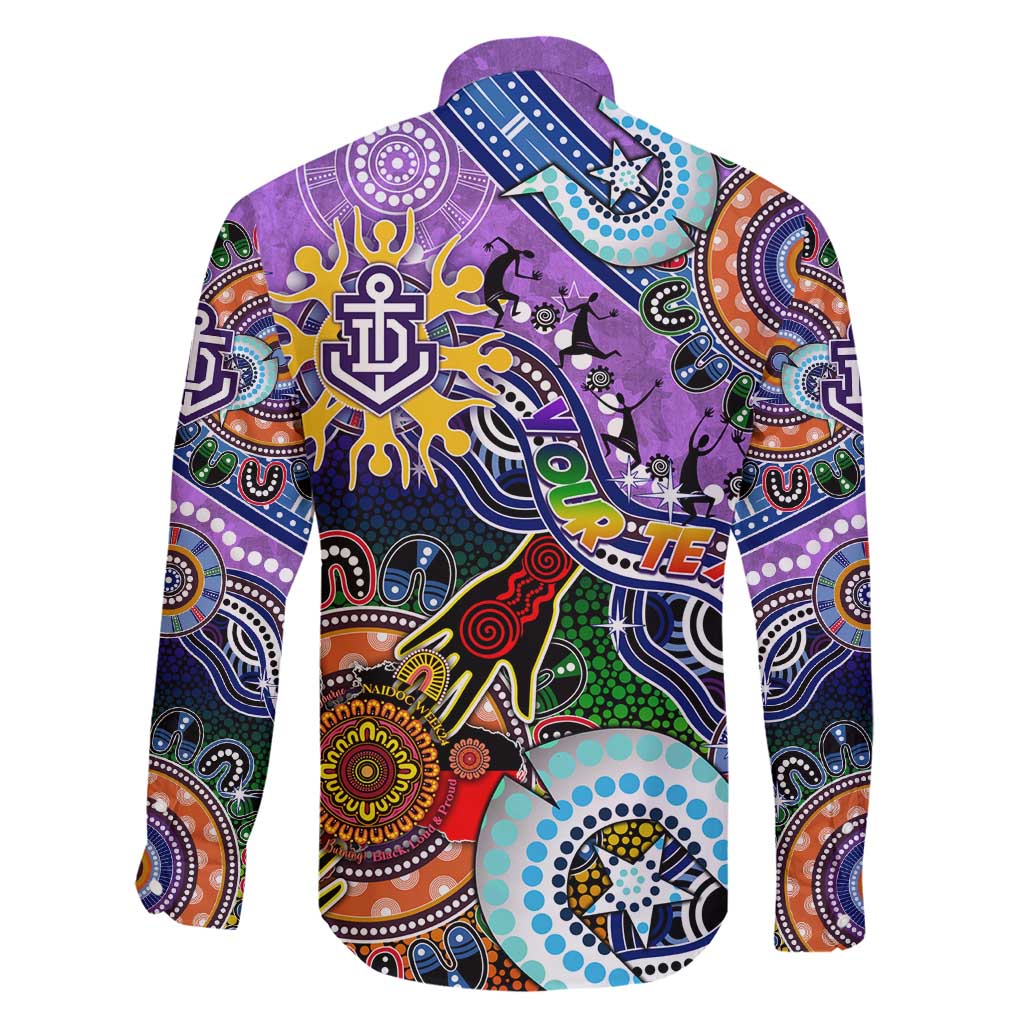 Custom NAIDOC Week 2024 Fremantle Dockers Freo Family Matching Mermaid Dress and Hawaiian Shirt Australia Aboriginal Dot Painting