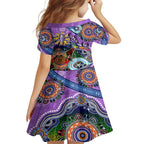 Custom NAIDOC Week 2024 Fremantle Dockers Freo Family Matching Summer Maxi Dress and Hawaiian Shirt Australia Aboriginal Dot Painting