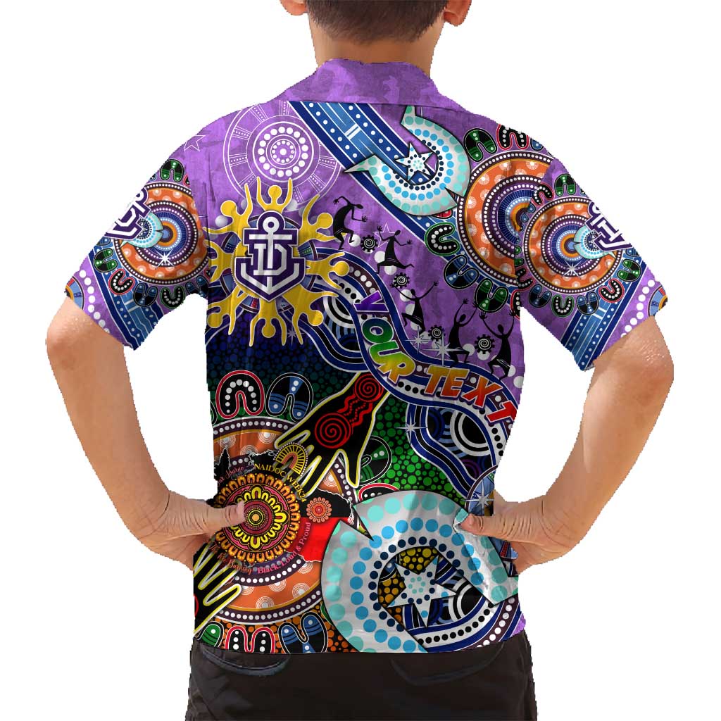 Custom NAIDOC Week 2024 Fremantle Dockers Freo Family Matching Tank Maxi Dress and Hawaiian Shirt Australia Aboriginal Dot Painting