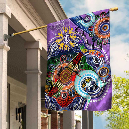 Custom NAIDOC Week 2024 Fremantle Dockers Freo Garden Flag Australia Aboriginal Dot Painting