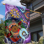 Custom NAIDOC Week 2024 Fremantle Dockers Freo Garden Flag Australia Aboriginal Dot Painting