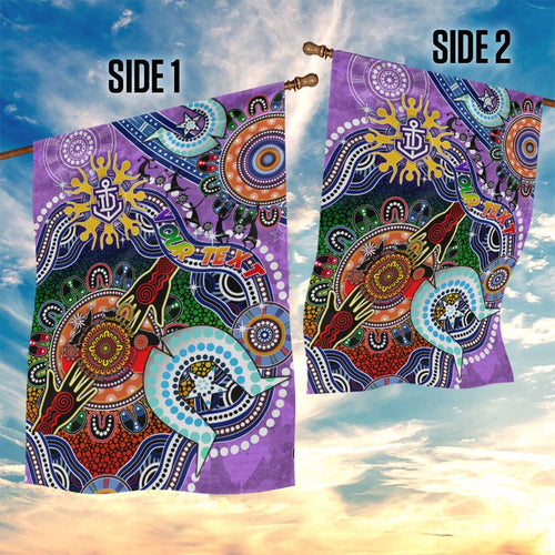 Custom NAIDOC Week 2024 Fremantle Dockers Freo Garden Flag Australia Aboriginal Dot Painting