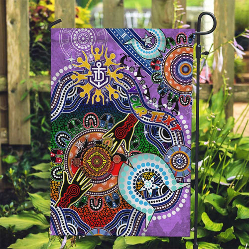 Custom NAIDOC Week 2024 Fremantle Dockers Freo Garden Flag Australia Aboriginal Dot Painting