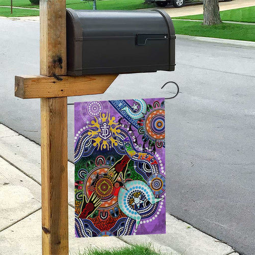 Custom NAIDOC Week 2024 Fremantle Dockers Freo Garden Flag Australia Aboriginal Dot Painting
