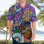 Custom NAIDOC Week 2024 Fremantle Dockers Freo Hawaiian Shirt Australia Aboriginal Dot Painting
