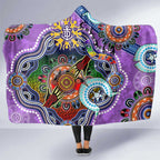 Custom NAIDOC Week 2024 Fremantle Dockers Freo Hooded Blanket Australia Aboriginal Dot Painting