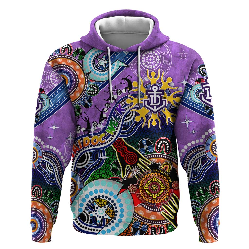 Custom NAIDOC Week 2024 Fremantle Dockers Freo Hoodie Australia Aboriginal Dot Painting