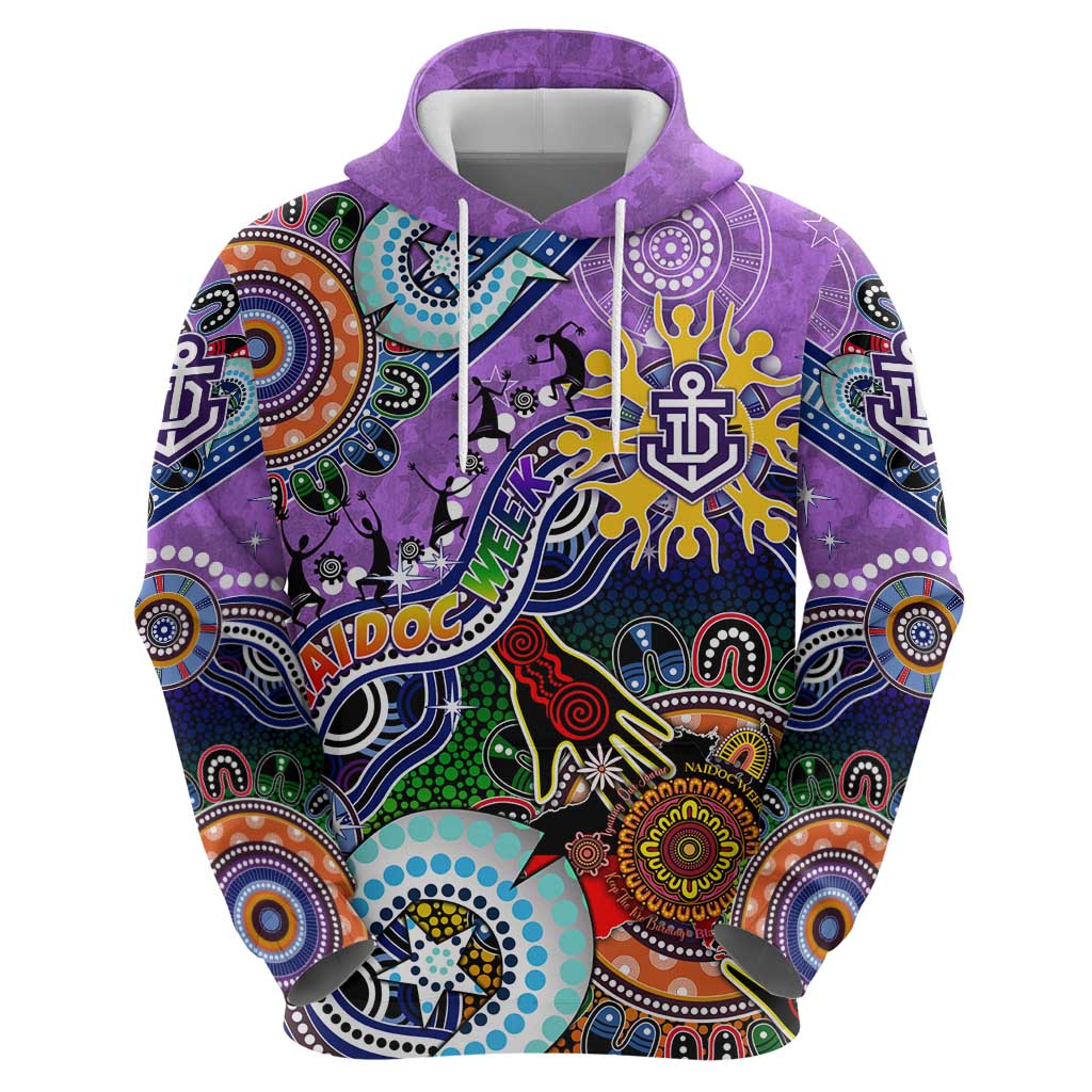 Custom NAIDOC Week 2024 Fremantle Dockers Freo Hoodie Australia Aboriginal Dot Painting