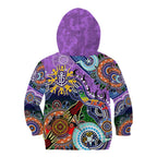 Custom NAIDOC Week 2024 Fremantle Dockers Freo Kid Hoodie Australia Aboriginal Dot Painting