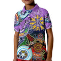 Custom NAIDOC Week 2024 Fremantle Dockers Freo Kid Polo Shirt Australia Aboriginal Dot Painting