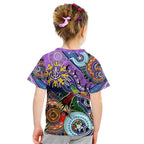 Custom NAIDOC Week 2024 Fremantle Dockers Freo Kid T Shirt Australia Aboriginal Dot Painting