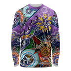 Custom NAIDOC Week 2024 Fremantle Dockers Freo Long Sleeve Shirt Australia Aboriginal Dot Painting