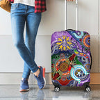 Custom NAIDOC Week 2024 Fremantle Dockers Freo Luggage Cover Australia Aboriginal Dot Painting