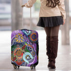 Custom NAIDOC Week 2024 Fremantle Dockers Freo Luggage Cover Australia Aboriginal Dot Painting