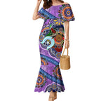 Custom NAIDOC Week 2024 Fremantle Dockers Freo Mermaid Dress Australia Aboriginal Dot Painting