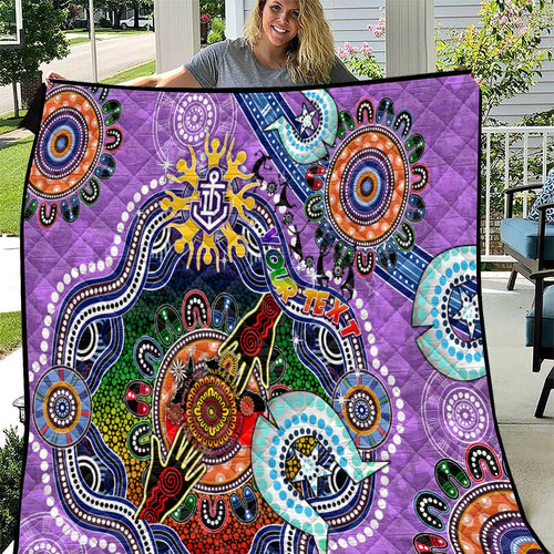 Custom NAIDOC Week 2024 Fremantle Dockers Freo Quilt Australia Aboriginal Dot Painting